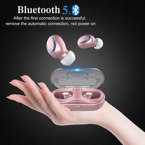 Mini Wireless Earbuds, Bluetooth Earphones in Ear with Wireless Charging Case, IPX7 Waterproof Wireless Mini TWS Mic Hi-Fi Stereo Sport Headphones...