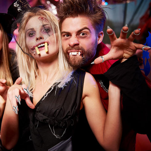 Hicarer Finger Claws Rings Full Finger Set Retro Metal Nail Punk Rock Fingernail Armor Gothic Talon Fingertip Claw for Cosplay Nail Art Holiday Pa...