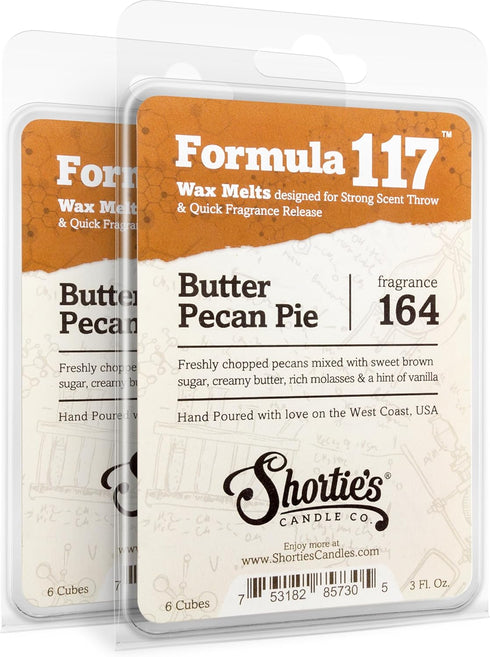 Shortie's Candle Company Butter Pecan Pie Wax Melts Multi Pack - Formula 117-2 Highly Scented 3 Oz. Bars (6 Oz. Total) - Made with Natural Oils - ...