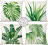 Outdoor Throw Pillow Covers 18x18 Set of 4 Waterproof Summer Tropical Leaves Pillow Covers Palm Monstera Leaf Decorative Cushion Case for Patio Fu...