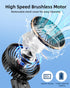 TUNISE Portable Handheld Fan, Portable Fan Rechargeable, 4000mAh, 180° Adjustable, 6 Speed Wind, Display Electricity in Real Time, USB Rechargeabl...