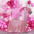 PartyDelight Sequin Tablecloth Fuchsia Pink Sparkly Table Cloth Overlay Square 50"x50"...