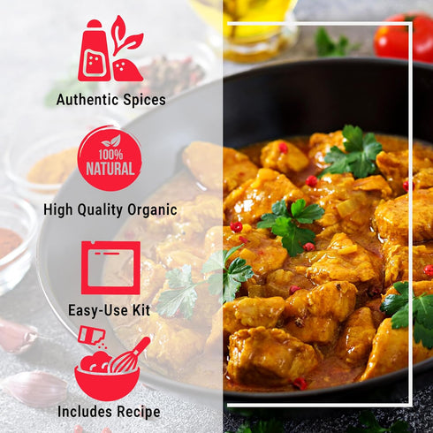 BUTTER CHICKEN MAKHANI INDIAN SPICEs Kit by Flavor Temptations | Home Cook Authentic Indian food with Beginner Seasoning Set | Gluten Free, Salt F...