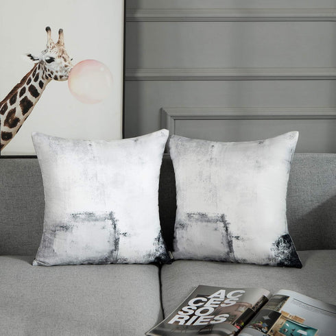 Britimes Throw Pillow Covers Modern Home Art Decor, 18 x 18 Inches Set of 2 Pillow Cases Decorative, Abstract Oil Painting Pillowcases for Bedroom...