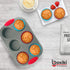 Boxiki Kitchen Non-Stick Steel 6 Cup Muffin Pan with Silicone Handles and Reusable Liners - Perfect for Baking Large Muffins and Cupcakes...