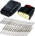 Molex 16 Pin Wire Connector, Harley BLACK Waterproof, Sealed Kit, MX150...