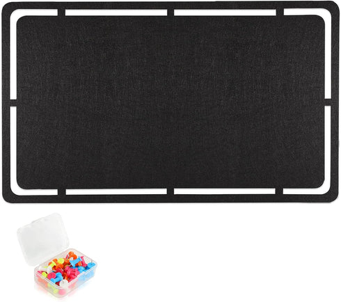 SEG Direct Large Felt Pin Board for Wall, Memo Board 28" x 17", Bulletin Board and Notice Board with 35 Push Pins for Notes, Pictures, Office Home...