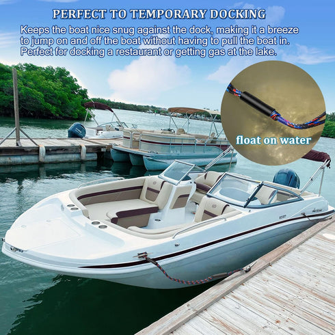 Botepon Boat Bungee Dock Lines, Boating Gifts for Men, Boat Accessories, Pontoon Accessories, Mooring Lines for Bass Boat, 4 Feet...