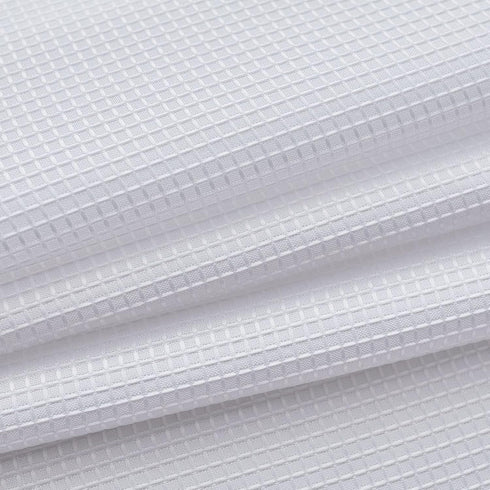 Valea Home Waffle Weave Textured Half Window Tier Curtains for Kitchen Water Repellent Window Covering Bathroom Short Curtains, 72" x 24", White, ...