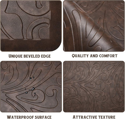 KMAT Kitchen Mat Cushioned Anti-Fatigue Floor Mat Waterproof Non-Slip Standing Mat Ergonomic Comfort Floor Mat Rug for Home,Office,Sink,Laundry,De...