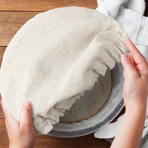 5 Pcs Reusable Bowl Covers 5 Sizes Large Cloth Fabric Bowl Covers Stretch Elastic Food Storage Container Reusable Lids for Bread Proofing Fruit Sa...