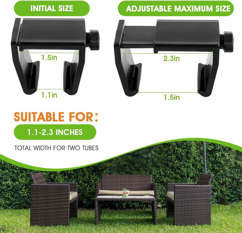 Adjustable Outdoor Furniture Clips Patio Sofa Clips,Sectional Sofa Furniture Chair Clips,Rattan Furniture Clamps Wicker Chair Fasteners, Connect T...