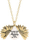 SLOONG You are My Sunshine Inspiring Engraved Necklace Memorial Hidden Message Sunflower Locket Necklace (Beautiful girl you can do amazing things...