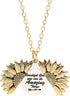 SLOONG You are My Sunshine Inspiring Engraved Necklace Memorial Hidden Message Sunflower Locket Necklace (Beautiful girl you can do amazing things...