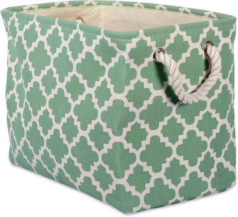 DII Polyester Container with Handles, Lattice Storage Bin, Medium, Bright Green...
