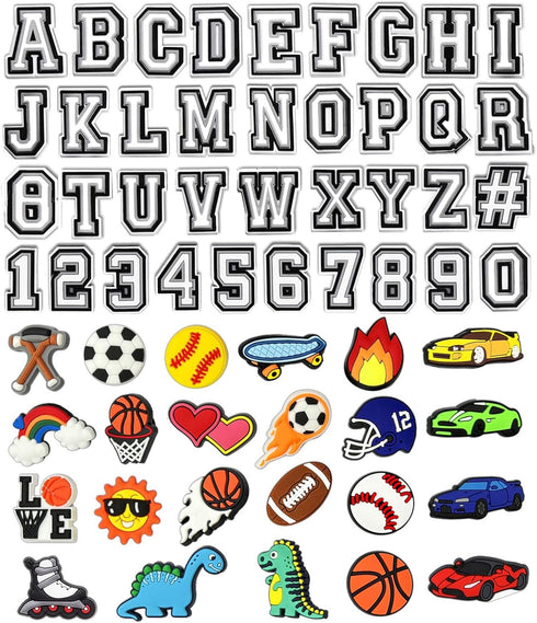 Letter and Number Shoe Charms For Crocs, PVC Alphabet For Shoe Charms Sport Gibits for Boys Girls Teens Women Birthday Gift Party Favors...