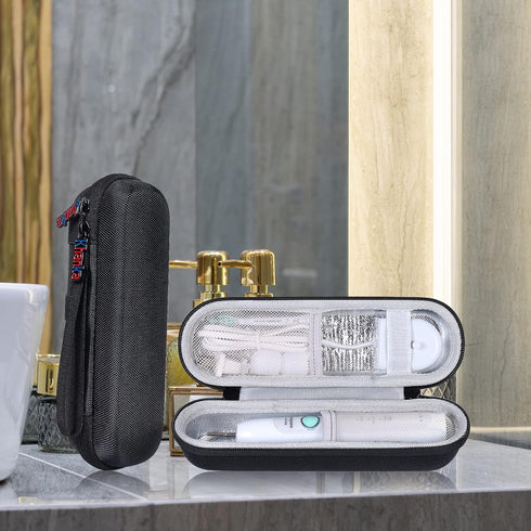 khanka Hard Electric Toothbrush Travel Case with 2 Pack Toothpaste Cap, Compatible with Philips Sonicare ProtectiveClean 4100 5100 5300 6100 6500,...