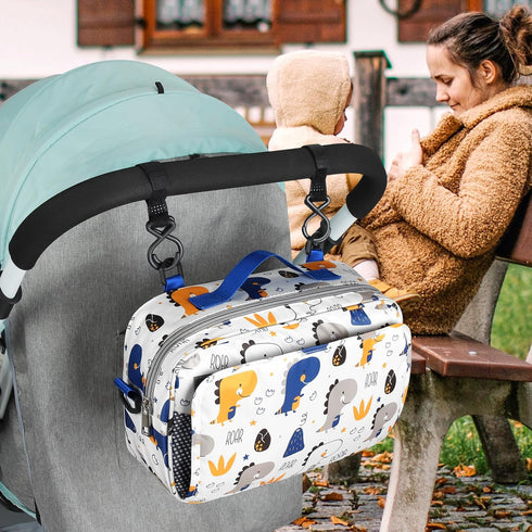 Accmor Stroller Organizer, Universal Stroller Organizer with Insulated Cup Holder Pocket, Dual Purpose Large Capacity Stroller Bag Caddy, Stroller...