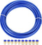 uxcell Pneumatic 8mm OD Polyurethane PU Air Hose Tubing Kit 10 Meters Blue with 10 Pcs Push to Connect Fittings...