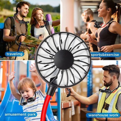 Neck Fan Portable Rechargeable: Personal Cooling Wearable Fan Around your Neck that Blow Cold Air for Men Women - Usb Should Fan Battery Operated ...