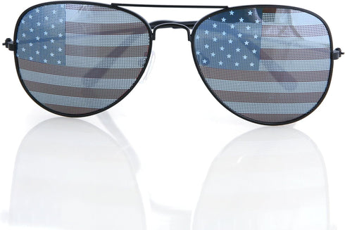 USA America Aviator Sunglasses Black Color Frame...