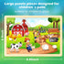 Wooden Puzzles Toys for Kids Ages 4-6 3-5, Set of 4 Packs with 24-Piece, Farm, Zoo, Insects, Sea Animals Wood Jigsaw Puzzles, Preschool Educationa...