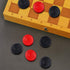 72 Pieces Wooden Checkers 1.06 Inch Checkers Board Game Pieces Stackable Ridge in Drawstring Storage Pouch for Checkers Backgammon Game, Red and B...