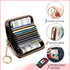 RFID Credit Card Holder Wallets for Women, Sunset Sunrise Mountain Small Card Case Wallet with Keychain and Zipper, Leather Card Holder Pocket Bus...