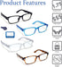 Boost Eyewear Blue Light Blocking Reading Glasses, 4 Pack, Assorted Colors...