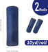 2 Rolls Navy Blue Deco Mesh Ribbon with Blue Foil Wire10 in x 30 ft,Metallic Poly Mesh Ribbon Rolls for DIY Wreath Supplies Ribbon for Christmas T...