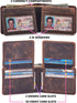 Mens Wallet Real Leather Bifold RFID Blocking High Capacity Card Case with 2 ID Window in Gift Box (Crazy Horse, Cognac)...