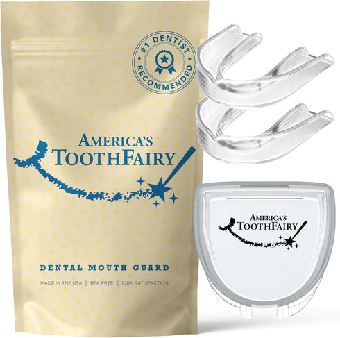 America's ToothFairy Dental Mouth Guard - Premium Protection Against Grinding & Clenching and Sports Injuries - Braces-Friendly, Made in The USA (...