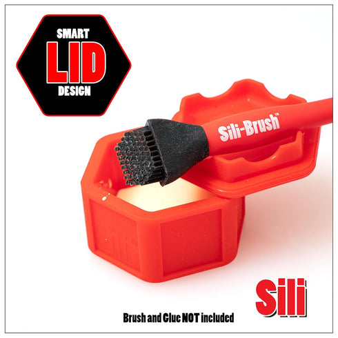 Sili Glue Pod with Multi Purpose Sealable Lid/Glue Brush Holder • Made from Adhesive Resistant Silicone...