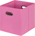 Black Foldable Storage Cubes Bins, Fabric Storage Box Cubes Organizer Baskets with Dual Handles for Home Organizer(Pink)...