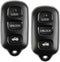 2X KeylessOption Key Fob for 1998 1999 2000 2001 2002 2003 2004 2005 2006 2007 2008 Toyota Camry Solara Sienna Matrix Pontiac Vibe Remote, 3-Butto...