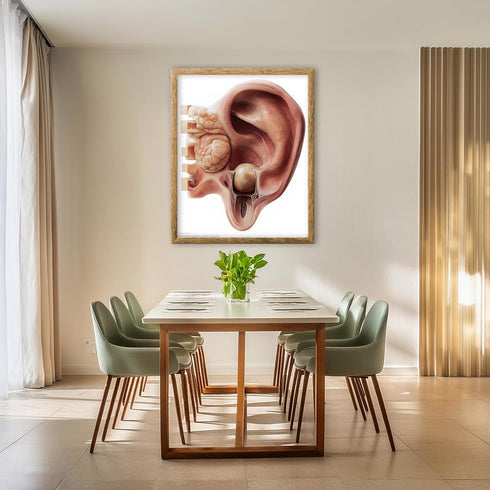 Posterizer 1 pcs-artistic anatomical illustration of the human ear-Teachers & Classrooms-Abstract & Modern Art-School and classroom art- unframed ...