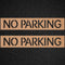 Qilery 2 Pcs Reserved Reusable Pavement Letter Stencil No Parking 4 x 26'' Parking Lot Stencil Recycled Cardboard Floor Stencil Pavement Marking S...