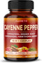 Cayenne Pepper Capsules - Ultra complex with Cinnamon, Ginger, Cardamom, Hawthorn Berry - Support Digestion, Circulation & Overall Wellness (180 c...