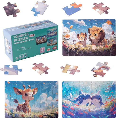 Puzzles for Kids,Animals Jigsaw Puzzles,54 Piece Puzzle for Toddler Ages 4-6 Years,Birthday Gift, for 3-8 Years Old,Children Preschool Educational...
