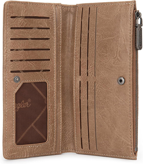 Wrangler Minimalist Wallet for Women Credit Card Wallet Ladies Travel Wallet Monederos de Mujer Card Cases & Money Organizers with Smooth Zipper G...