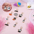 BEEFLYING 14pcs Halloween Alloy Enamel Crochet Stitch Marker Removable Leverback Clasps for Knitting Weaving Sewing Accessories Quilting Handmade ...