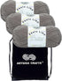 Lion Brand Yarn Feels Like Butta Yarn Cocoa 215-125 (3-Skein) Same Dyelot Worsted Medium #4 Soft 100% Polyester Bundle with 1 Artsiga Craft Bag......
