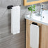 Hand Towel Holder,2 Packs Black Hand Towel Bar,6 3/10 Inch Self Adhesive Hand Towel Rack/Towel Ring for Bathroom Kitchen...