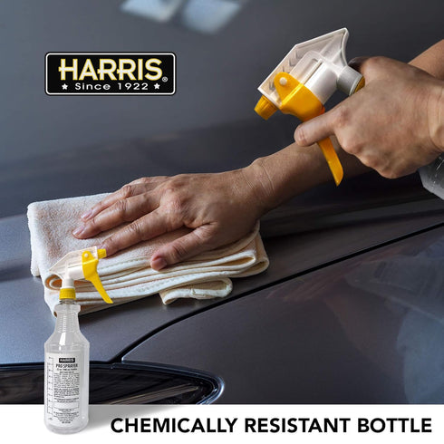 HARRIS Professional Spray Bottle 32oz (3-Pack), All-Purpose for Cleaning and Plants with Clear Finish, Pressurized Sprayer, Adjustable Nozzle and ...