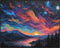 Posterizer 1 pcs- mountains, trees, night sky landscape nature 6-Landscape & Nature Art-Floral Botanical Art- Decor for Home & Office- unframed wa...