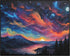 Posterizer 1 pcs- mountains, trees, night sky landscape nature 6-Landscape & Nature Art-Floral Botanical Art- Decor for Home & Office- unframed wa...