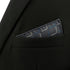 SHLAX&WING Geometric Mens Silk Pocket Square Dark Gray Blue for Suit Jacket Gift...