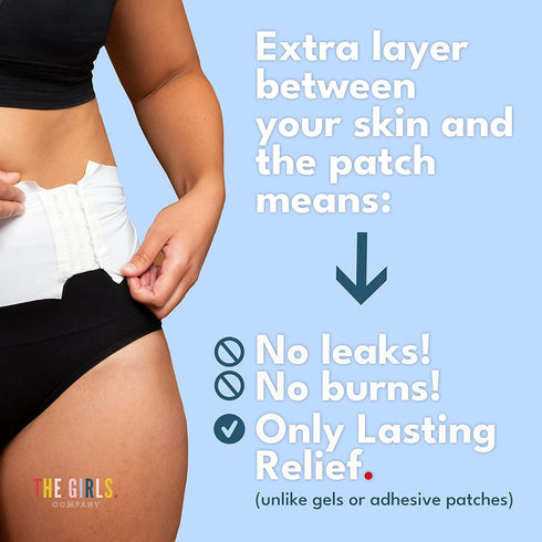 Girls Co. Discreet Portable Menstrual Period Heating Patch for Cramp Pain Relief Hot Pads- Warmer Refill- 3 Warmers...