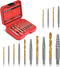 14 Pieces Screw Extractor Set, 35# Cr-Mo & 6542 HSS Steel Cobalt Left Hand Drill Bits Set for Removing Stripped Screws and Broken Bolts Ez Out Scr...
