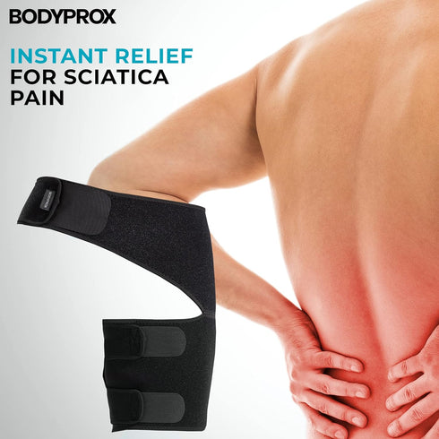 Bodyprox Groin Wrap, Adjustable Support for Hip, Groin, Hamstring, Thigh, and Sciatic Nerve Pain Relief...